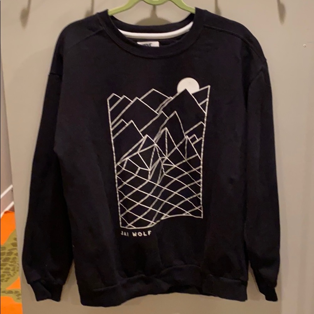 jai wolf merch black crewneck sweatshirt